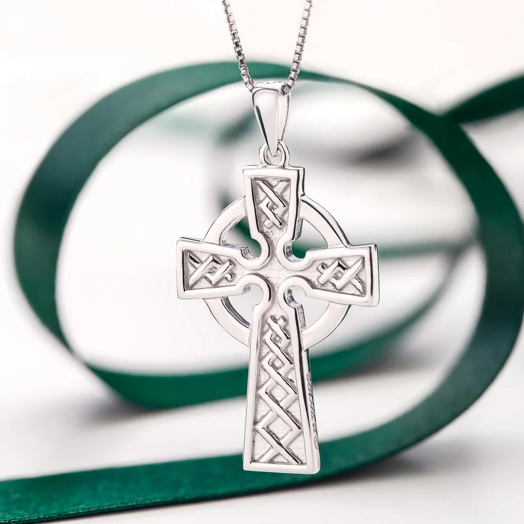 Solvar Silver Double Sided Celtic Cross Pendant