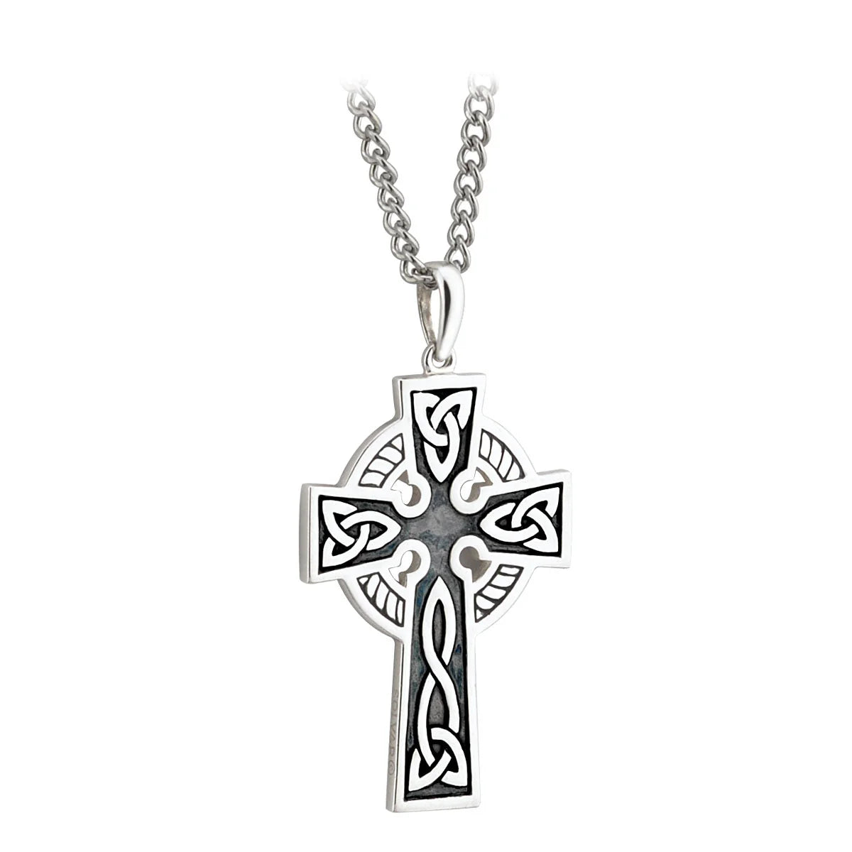 Solvar Double Sided Oxidized Silver Celtic Cross
