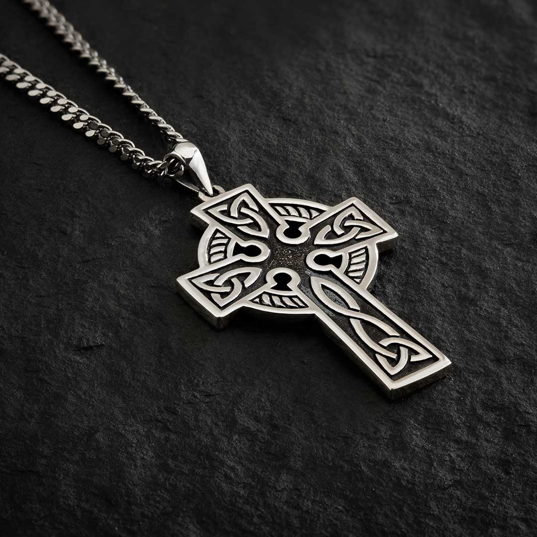Solvar Double Sided Oxidized Silver Celtic Cross