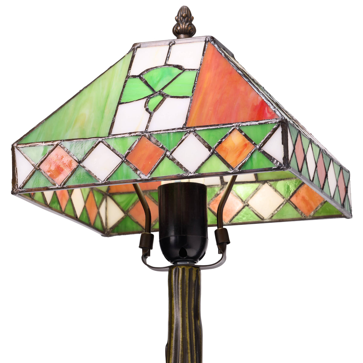 15.5" St. Patrick's Day Stained Glass Table Lamp