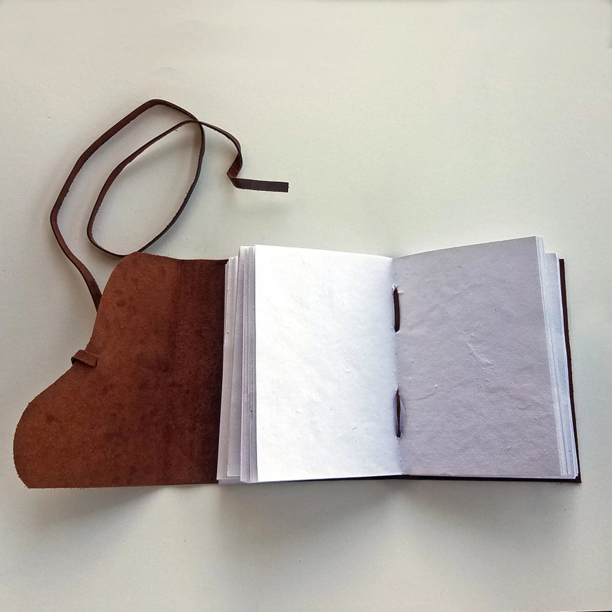 Celtic Shamrock Leather Journal, Unlined Paper