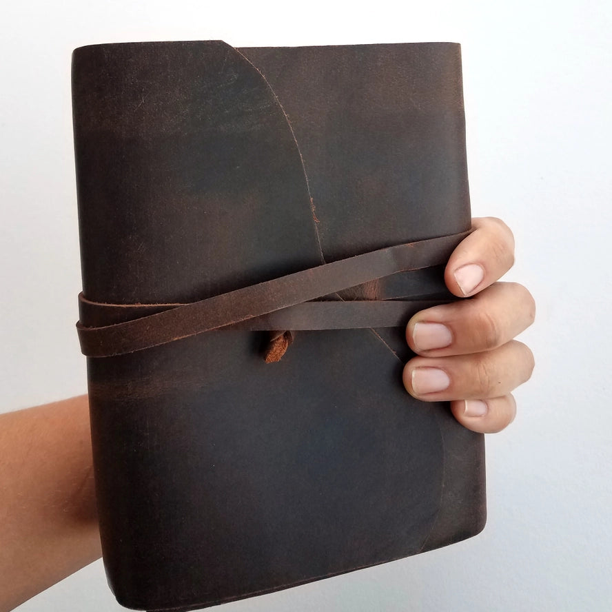 Celtic Shamrock Leather Journal, Unlined Paper