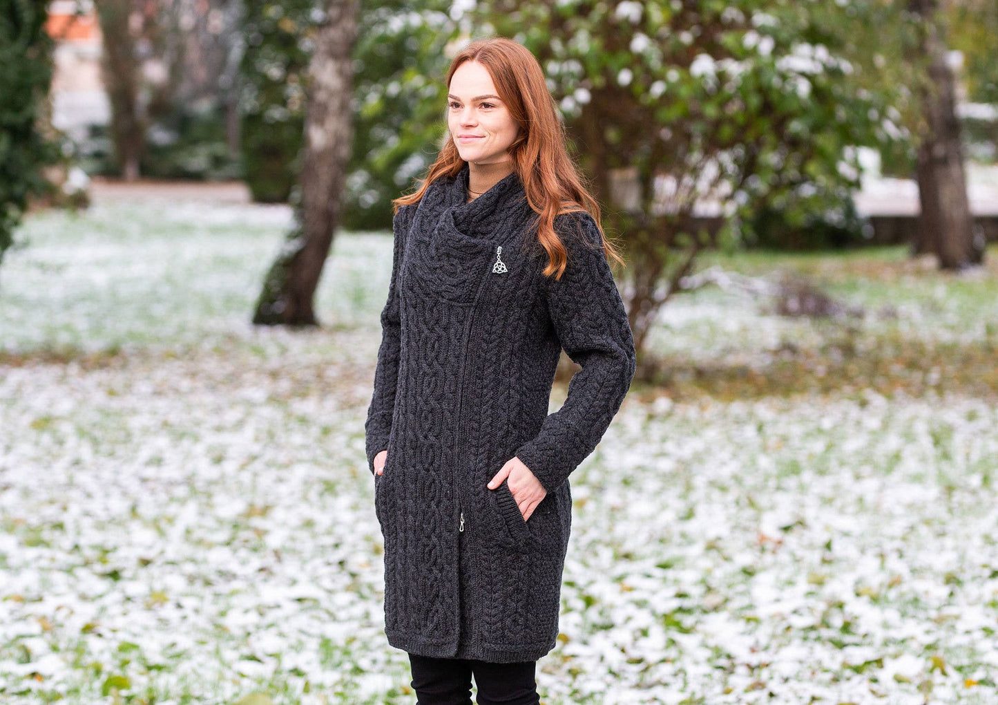 Cable Knit Aran Coat - 2 Color Variations
