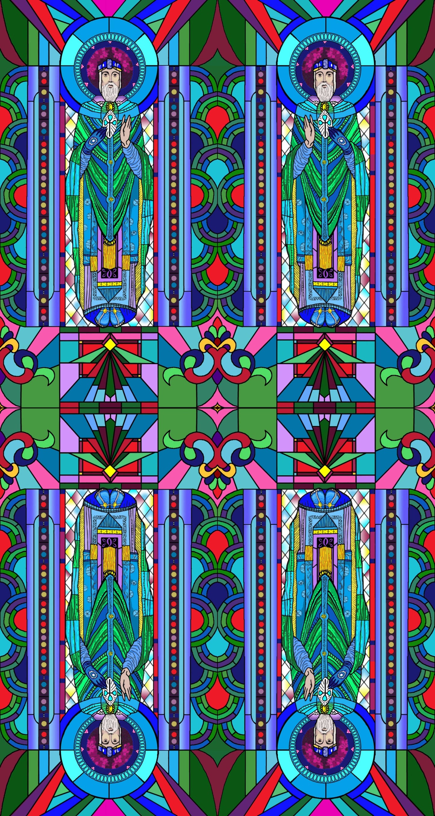 St. Patrick Colourful Silk Scarf