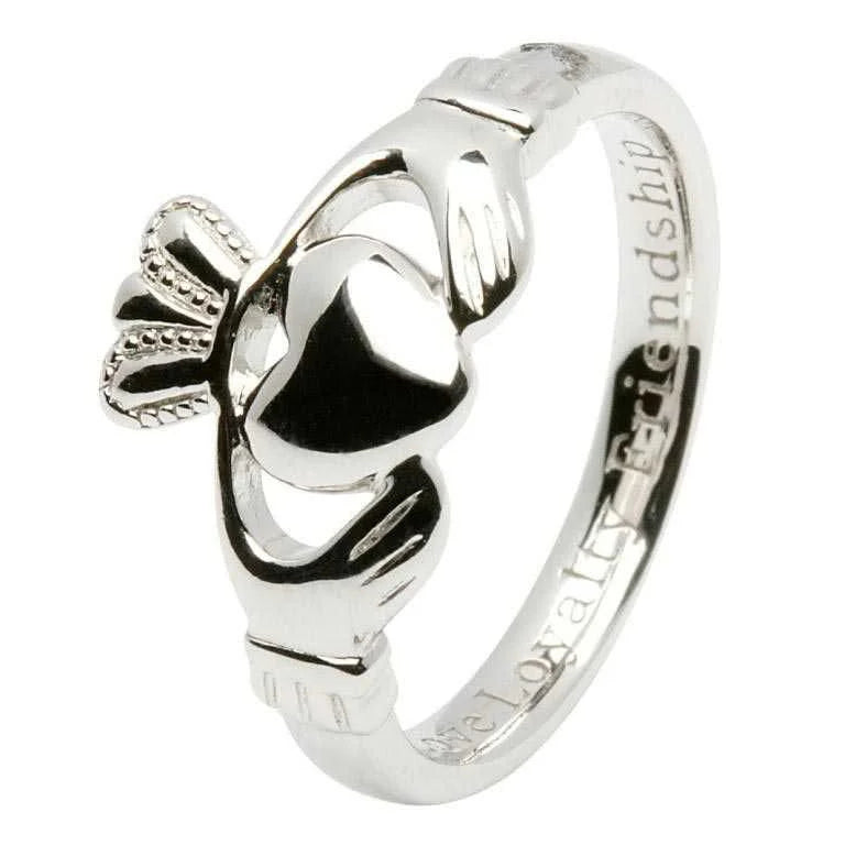 Shanore Ladies Claddagh Comfort fit Silver Ring