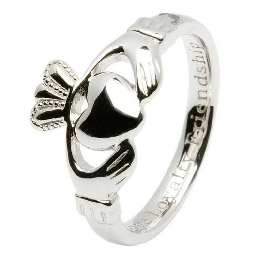 Shanore Ladies Claddagh Comfort fit Silver Ring