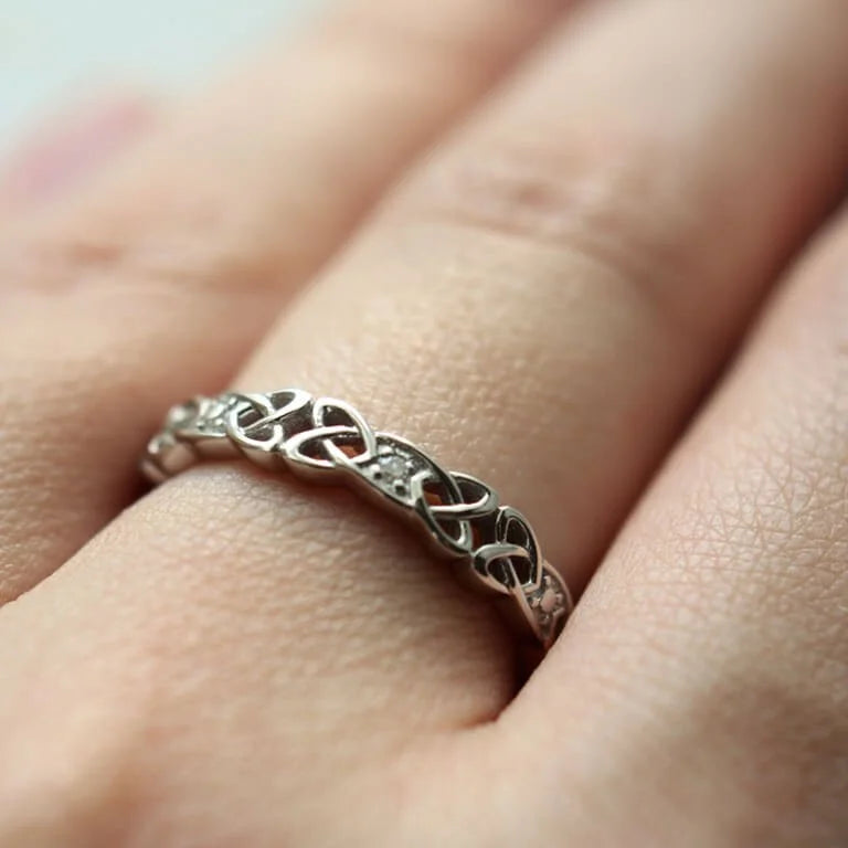 Ladies Diamond Set Celtic ring
