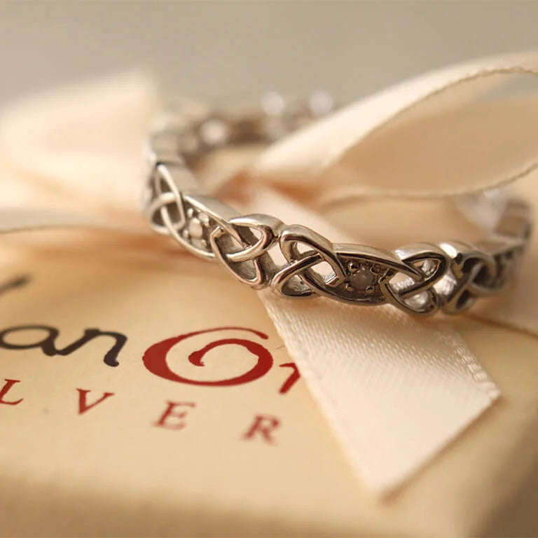 Ladies Diamond Set Celtic ring