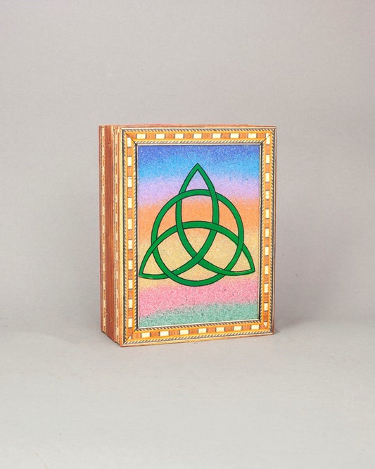 Celtic Triquetra Box With Stone Inlay