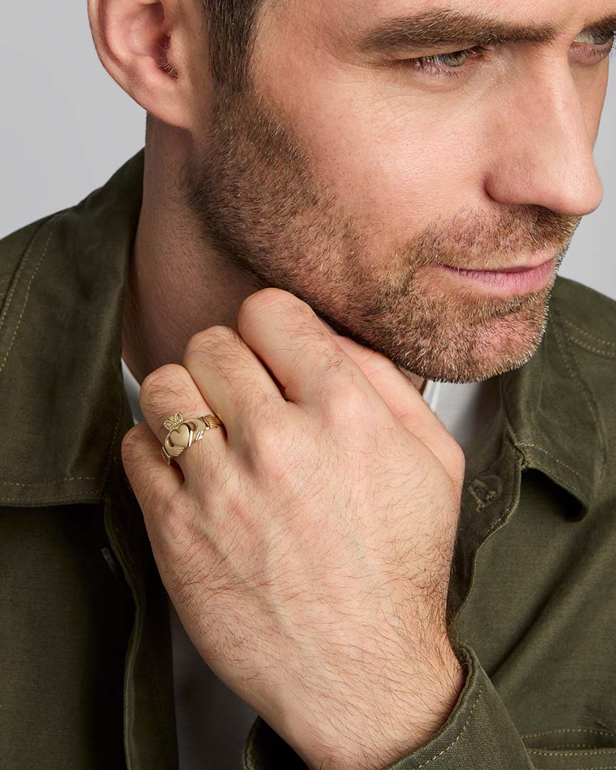 Solvar Gents 10Kt Gold Claddagh Ring