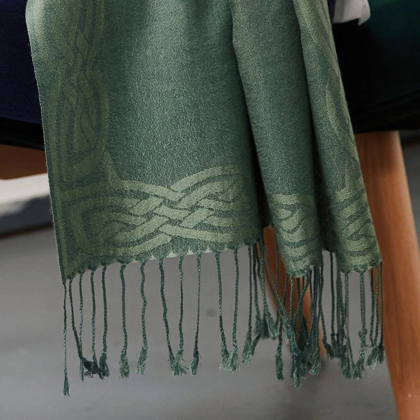 Patrick Francis Pashmina Scarf in Thyme Green