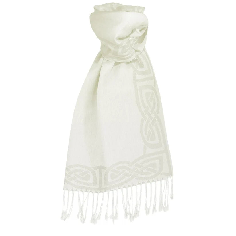 Patrick Francis Ireland White Pashmina Scarf
