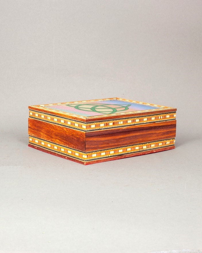 Celtic Triquetra Box With Stone Inlay