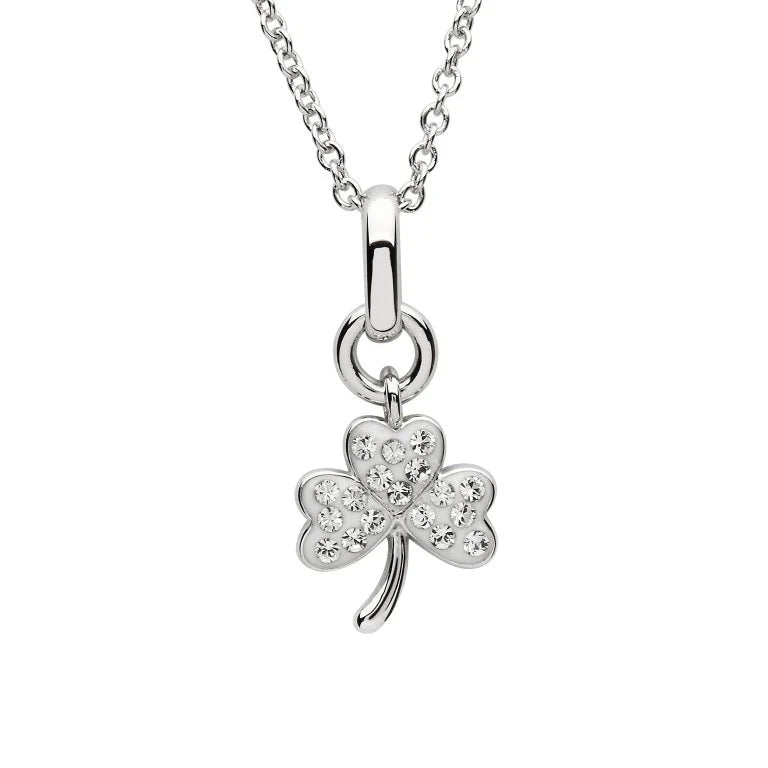 Shanore Silver Crystal Set Shamrock