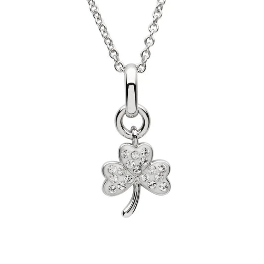 Shanore Silver Crystal Set Shamrock
