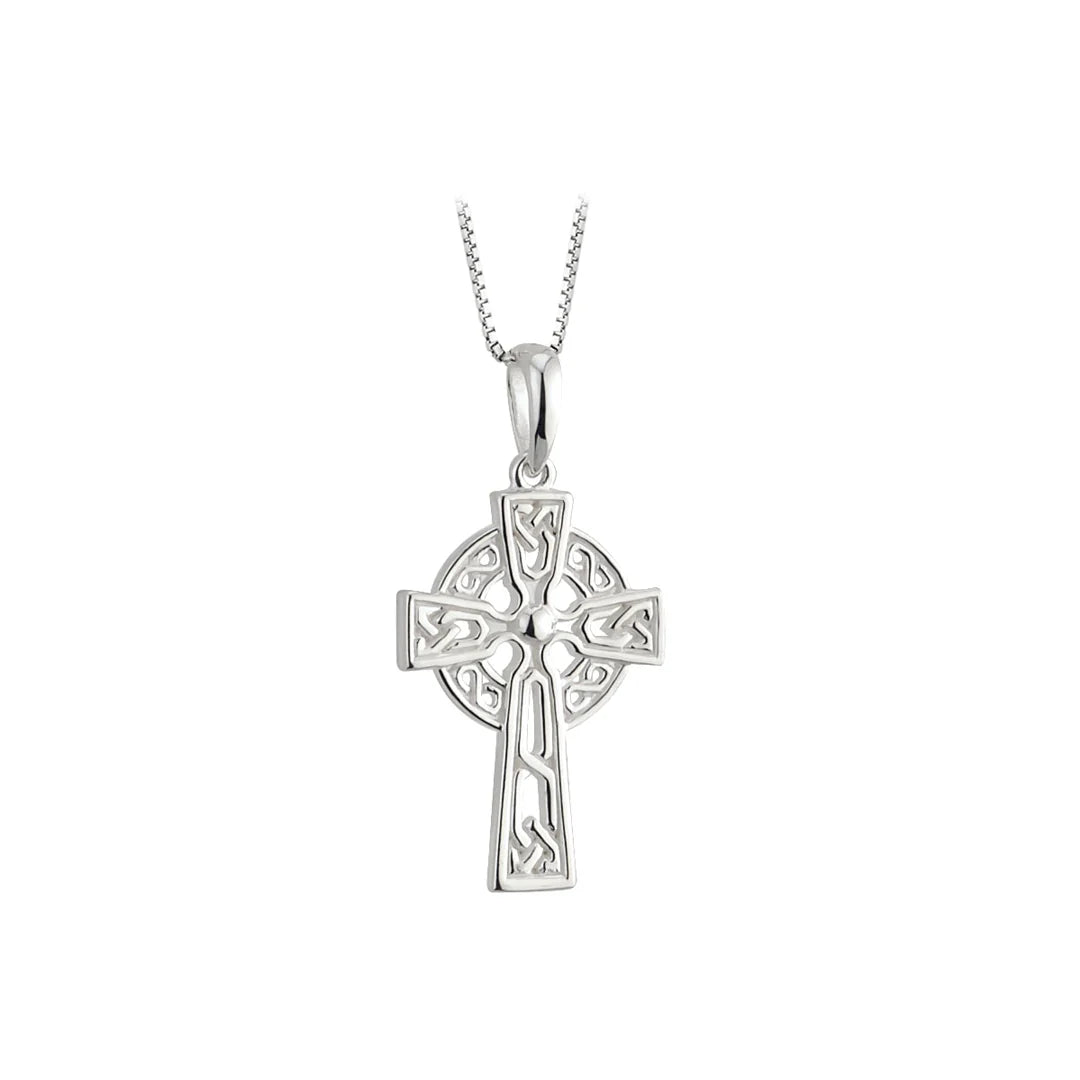 Solvar Silver Filigree Celtic Cross Pendant