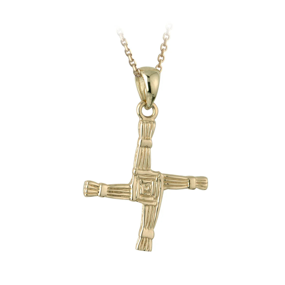 St Brigid's Cross Necklace in  10kt Gold
