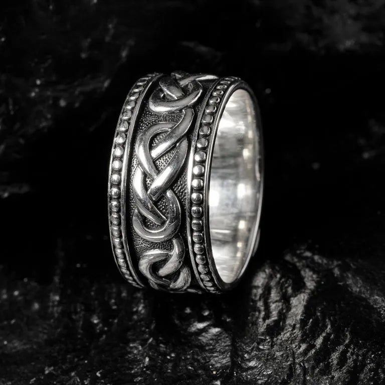 Sterling Silver Gents Celtic Band Earth Collection