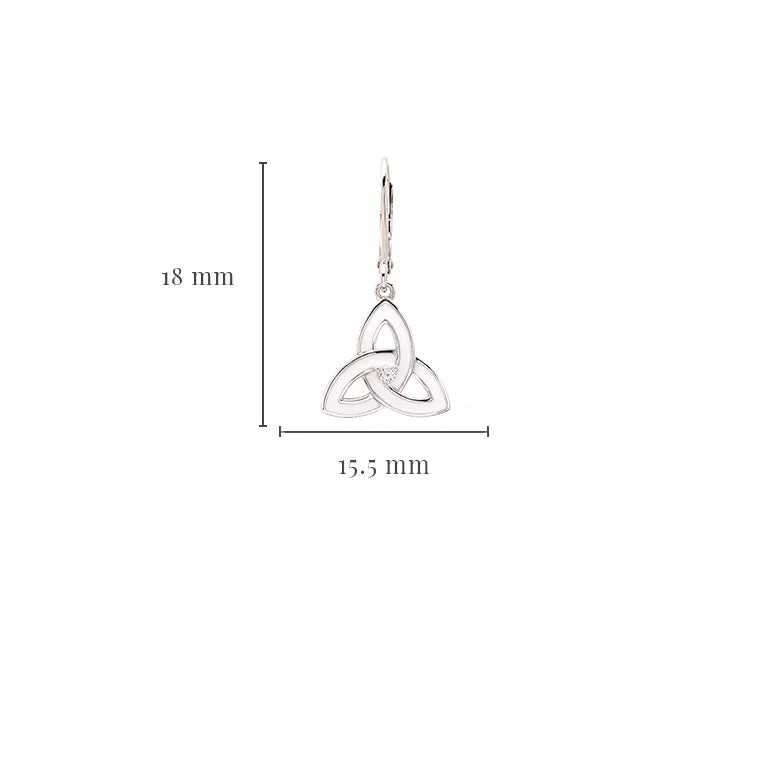 Sterling Silver Enamel Celtic Trinity Knot Earrings
