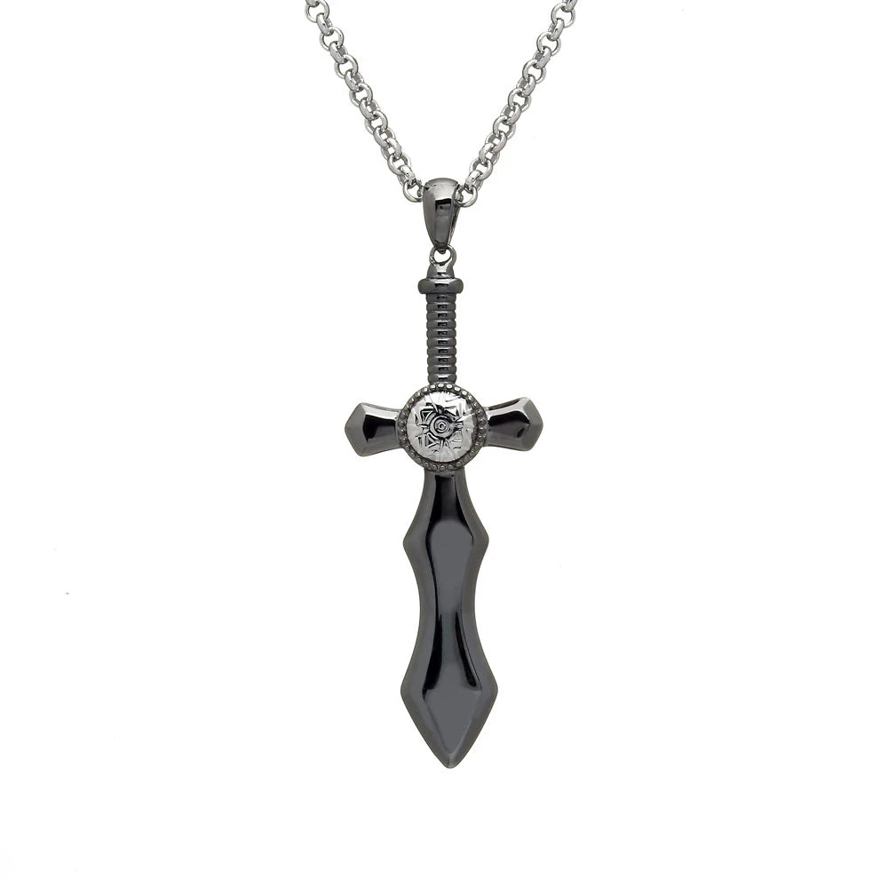 Black Rhodium Nua Sword Pendant