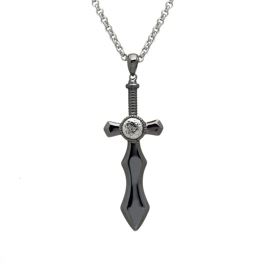 Black Rhodium Nua Sword Pendant
